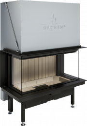 Plieninis židinio ugniakuras Spartherm Premium A-3RL-100h, trimis stiklais (d.200)