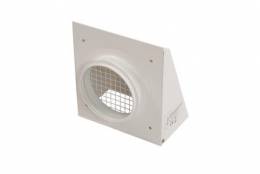 Sieninės grotelės su apsauginiu gaubtu d160 mm baltos sp. 0101345-2