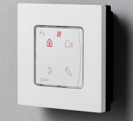 Icon™  su displėjumi, programuojamas, virštinkinis patalpos termostatas 230V/50Hz, temp. ribos 5-35C, 3(1)A/230V AC