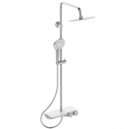 Termostatinė dušo sistema Ceratherm S200, 250 mm centrinė galva, rankinis 3-jų funkcijų dušas EVOJET, chromas