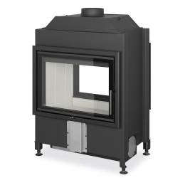 Plieninis židinio ugniakuras Romotop Heat TUNNEL 70.50, du fasadai, šviesi pakura IGN