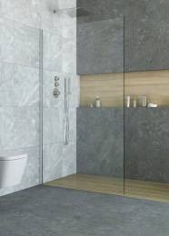 Stacionari dušo sienlė WALK IN AI TWF/600, aukštis 2002, stiklas transparent, profilis brillant