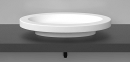 Akmens masės praustuvas Vispool Oval 700x450mm, baltas