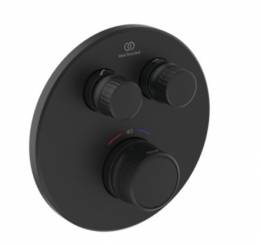 Ideal Standard Ceratherm Navigo potinkinis termostatinis maišytuvas dušui, dvi funkcijos, išorinė dalis, matinė juoda