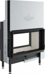 Plieninis židinio ugniakuras Spartherm Premium V-FD-87h, dviem fasadais