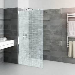 Stacionari dušo sienelė CALIDA 90cm x 202 cm stiklas su piešiniu, blizgus profilis