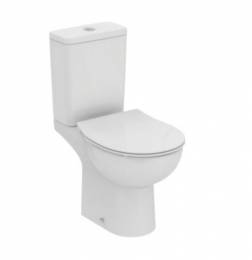 Komplektas: Ideal Standard Eurovit+ pastatomas unitazas su horizontaliu išbėgimu, RimlessLS+, bakelis apatinio pajungimo