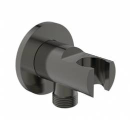 Ideal Standard dušo žarnos pajungimo alkūnė su laikikliu, magnetic grey spalva