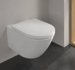 WC komplektas Villeroy&Boch Subway 3.0 Twist-Flush 370x560mm su lėtai nusileidžiančiu dangčiu, white alpin spalva