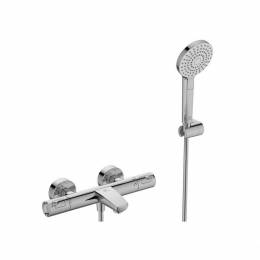 Ideal Standard Ceratherm T50 termostatinis vonios ir dušo maišytuvas su laikikliu ir rankine Evo dušo galva, chromas