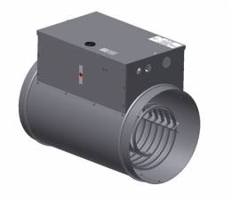 Kanalinis šildytuvas EKBS 125 1.20kW  230V/1 su impulsiniu reguliatoriumi ir kan. temp. jutikliu TG-K330
