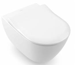 Pakabinamas unitazas Villeroy&Boch Subway 2.0 DirectFlush su dangčiu CeramicPlus, 370x560mm white alpin spalva