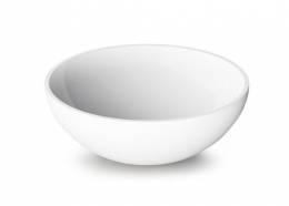 Pastatomas akmens masės praustuvas PAA Round On 410 mm pločio, aukstis 140 mm, balta spalva