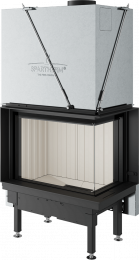 Plieninis židinio ugniakuras Spartherm Premium V-2R-68h, ø200 mm, su kampiniu stiklu dešinėje