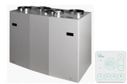 Rekuperatorius ENSY WAVE 550BV/1 vert. kair. p. 794 m³/h su Wi-Fi ir Bluetooth valdikliu