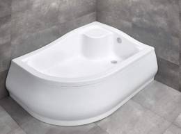 Dušo padas Radaway Korfu E, L 100x80x48,5cm, kairė p, balta spalva