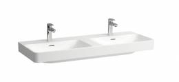 Praustuvas Laufen PRO X,  dvigubas 1200 x 465 x 160 mm,  dvi skylės maišytuvams, balta spalva