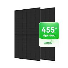 Saulės modulis Jinko Tiger Neo N-Type JKM455N-48HL4M-DB  22,77 % pilnai juodas, vienpusis su dvigubu stiklu
