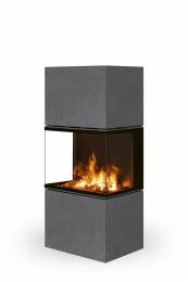 Elektrinis židinys e–LERA C 62, thermaline tamsiai pilka apdaila