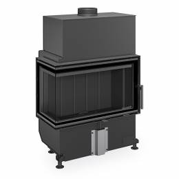 Židinio ugniakuras kampinis Romotop HL2SX23 70.44.33 dviejų dalių kairės pusės stiklu 44 cm, juoda pakura IGN