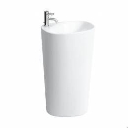 Laisvai statomas praustuvas PALOMBA 395x520x900 mm su jungimo prie sienos moduliu ,1 skyle maišyt., paslėpta perla