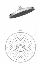 Idealrain SOLOS  lietaus dušo galva Ø300 mm, 1 srovės,EasyClean – silikon. purkštukai lengvam valymui.12 l/min, chromas