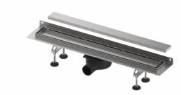 TECElinus dušo latako komplektas su dvipusėmis grotelėmis steel/plate , su užlenktu flanšu 900mm