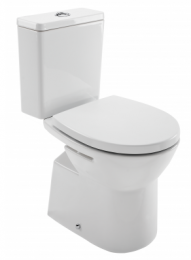 Kombinuotas WC EASY su kietu, soft close dangčiu, horizontalus, 3/6 ltr, baltas