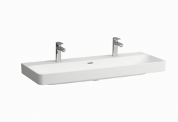 Laufen PRO X dvigubas praustuvas 1200 x 465 x 160 mm,  2 angos maišytuvams