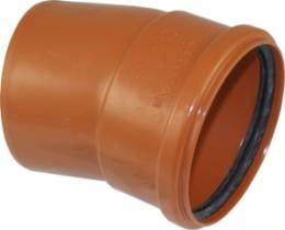 Lauko kanaliz. PVC alkūnė 110/15°