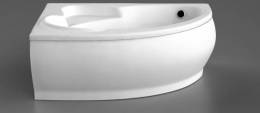 Akmens masės vonios MAREA 170 dešininė uždanga, balta