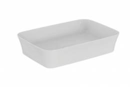 Praustuvas Vessel montuojamas ant stalviršio 55 cm (550 x 380 x 120) mm, be persipilimo, be dugno vožtuvo, baltas