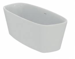Laisvai statoma akrilinė vonia Dea Duo 170x75cm, su click-clack vožtuvu (chromo spalvos), balta