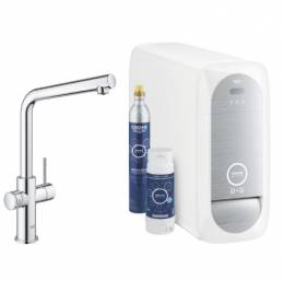 GROHE Blue Home vienavirtis L formos maišytuvas su filtravimo sistema, chromo sp.
