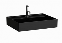 Praustuvas Laufen Kartell su skyle  maišytuvui 60x46x14,5cm, matinė juoda spalva