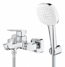 Vonios/dušo maištuvas Grohe Cubeo su rankinio dušo komplektu, chromas