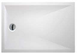 Akmens masės dušo padėklas Marmo Neo Square 1000x800mm,baltas