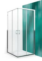 Kvadratinė dušo kabina LLS2 800 su 2 el. slankiojančiomis durimis, stiklas trans., prof. brillant