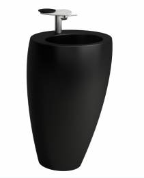IL BAGNO ALESSI ONE praustuvas 52 x 53 cm, be angos maišt, su d.v., juoda matinė