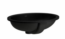 SAVOY iš apačios įmontuojamas praustuvas, ovalus 500 x 416 x 180 mm, juodas matinis