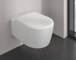 Pakabinamas klozetas Villeroy&Boch Skyla TwistFlush su dangčiu softclose, 370x530mm, white alpin spalva