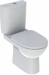 Selnova Rimfree WC pastatomo unitazo komplektas, pusiau uždara forma su WC puodų dangčiu, 670x355 mm, baltas