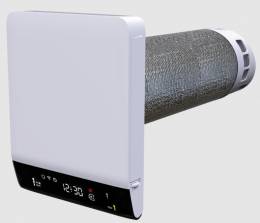 Mini rekuperatorius Twinfresh Breezy 160-E-Smart  57 m3/h dvisrautis su pašild. 550mm ilgio