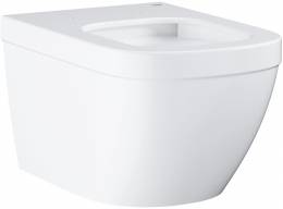 Pakabinamas WC Euro Ceramic Rimless, Triple Vortex nuplovimas, baltas (*12vnt/pall)
