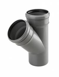 Kanalizacijos trišakis PP 40/40x45°, pilkas (3010790)