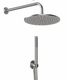 Potinkinis dušo komplektas Ceratherm be maišyt:30 cm liet.galva,dušelis, sien. alkūnė su laikik. 400 mm, 1/2,šlif.sidabr
