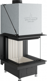 Plieninis židinio ugniakuras Spartherm Premium A-U-50h, ø200 mm, trimis stiklais