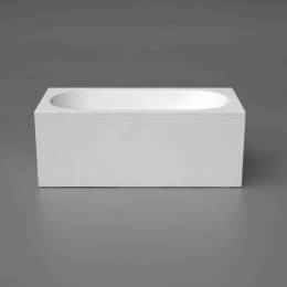 LIBERO akmens masės vonios 170x80 cm priekinė uždanga, balta