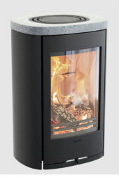 Krosnelė Contura C810W:3 STYLE, juoda, montuojama ant sienos, su muilo akmens plokšte (058318, 203150)