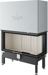 Plieninis židinio ugniakuras Spartherm Varia 2R-100h-4S, su dešinės pusės stiklu, d.250 mm